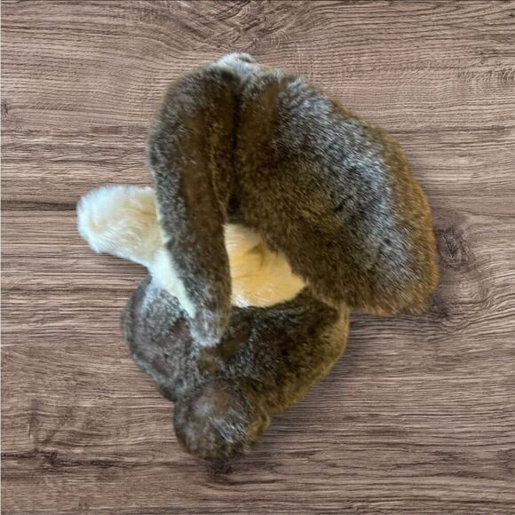 Folkmanis Kids Cream & Coffee Plush Dutch Bunny Rabbit Hand Puppet Size 10" - Picture 7 of 8